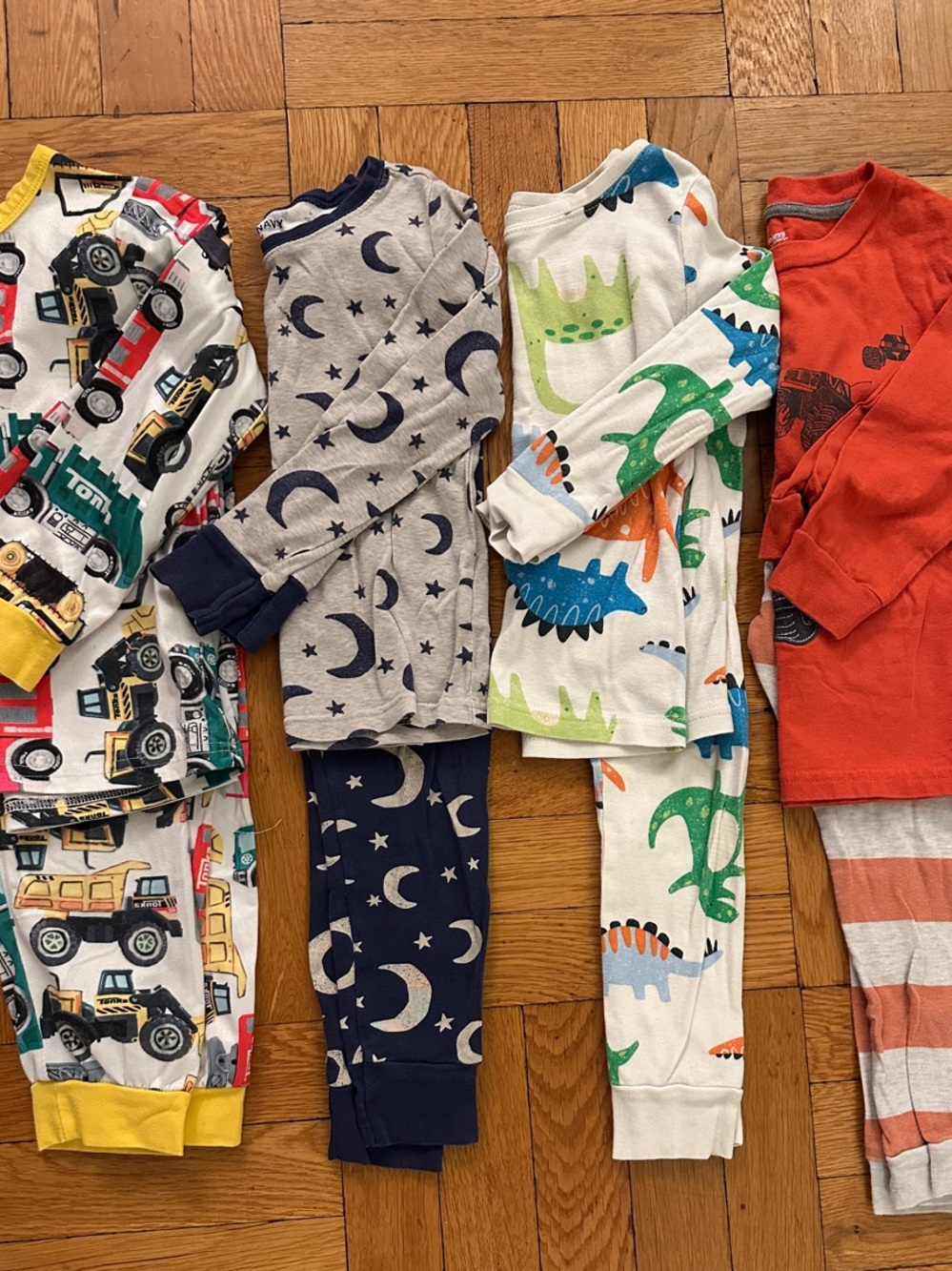 4-Pair Bundle Kids Pajamas - Long Sleeve, Pants - Old Navy, Carter, Tonka